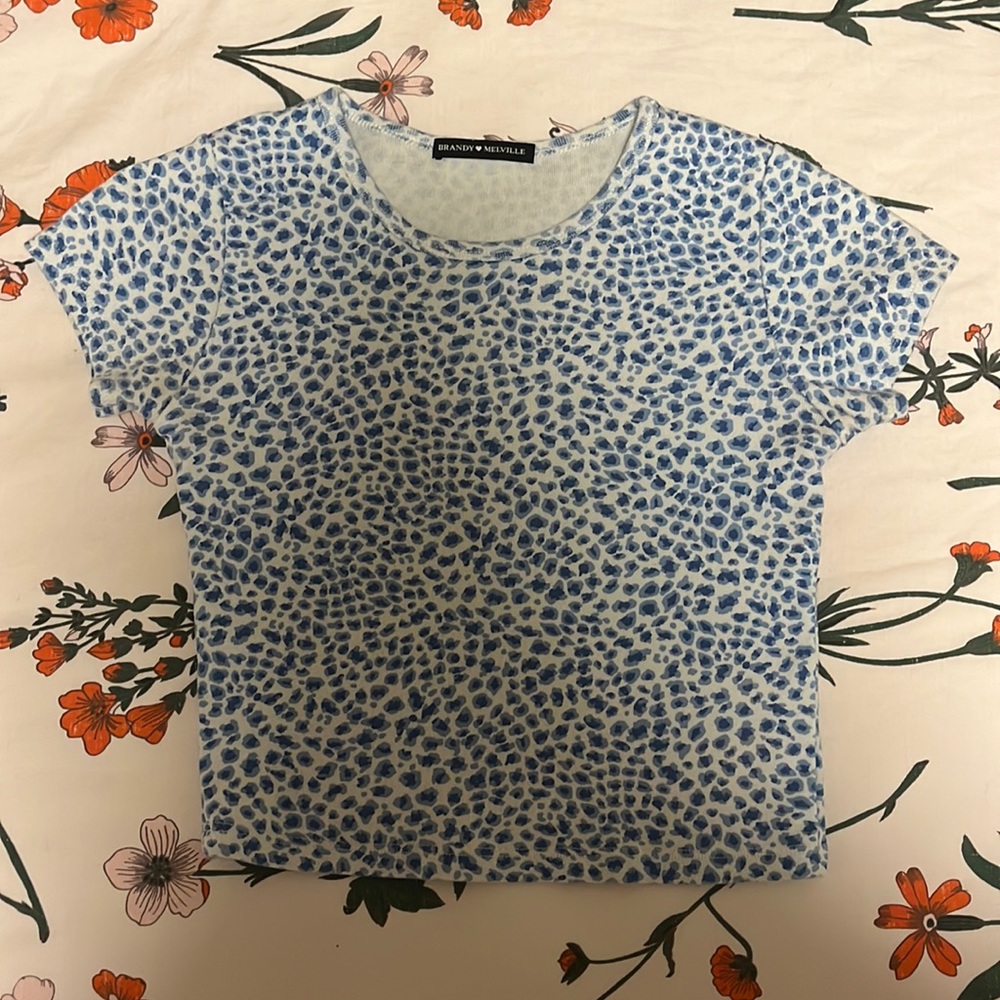brandy melville blue cheetah top 🦋